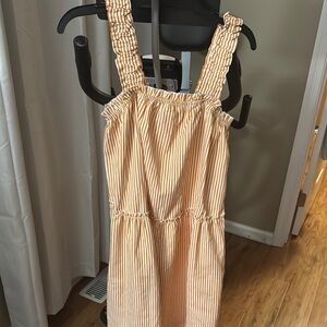 Striped Orange and White Dress